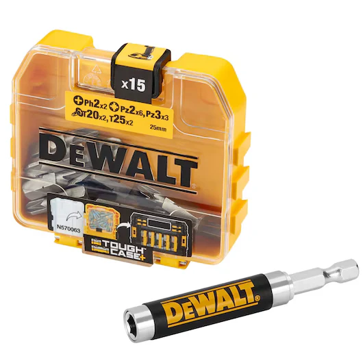 Juego 16 Puntas PZ PH T 25mm con Guía Magnética Dewalt DT71511-QZ