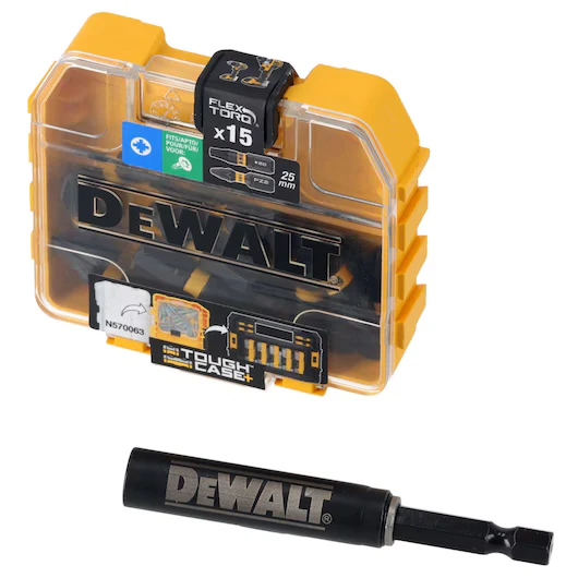 Juego 16 Puntas FLEXTORQ PZ T 25mm con Guía Magnética Dewalt DT70522T-QZ