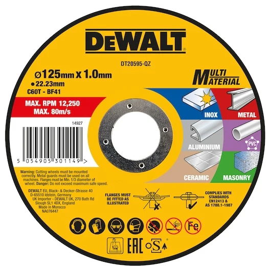 Disco Multi-Material 125mm Dewalt DT20595-QZ