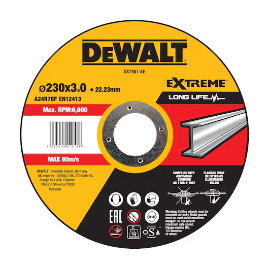 Disco Corte Cóncavo Metal 230x3mm Dewalt DX7987-AE