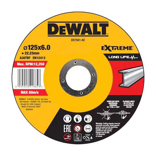 Disco Desbaste Cóncavo Metal 125x6mm Dewalt DX7941-AE