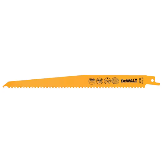 Hoja Sierra Sable Bi-Metal Corte Rápido 228mm Madera con Clavos/Plásticos Dewalt DT2349-QZ