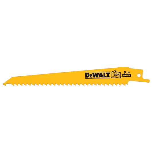 Hoja Sierra Sable Bi-Metal Corte Rápido 152mm Madera con Clavos/Plásticos Dewalt DT2359-QZ