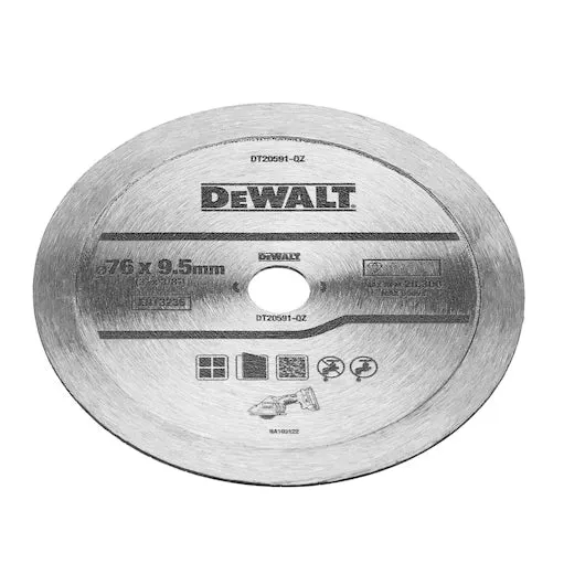 Disco Diamante Borde Continuo 76mm Azulejos Amoladora DCS438N-XJ Dewalt DT20591-QZ