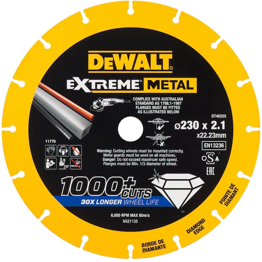 Disco Corte Diamantado Extreme Metal 230mm Dewalt DT40255-QZ