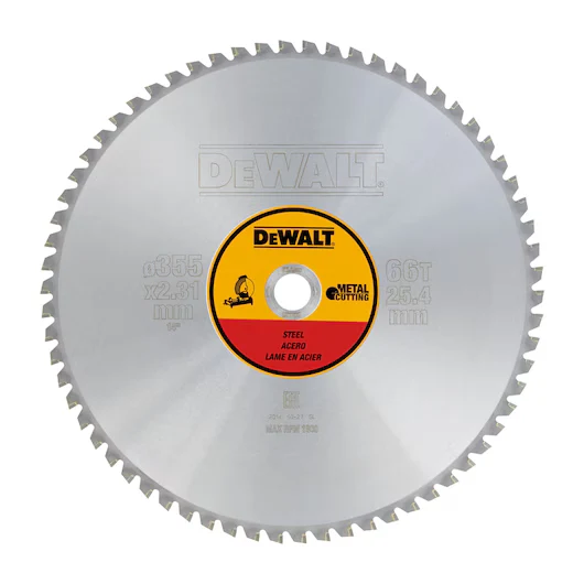 Hoja Tronzadora DW872 355mm 66D TCG Acero Dewalt DT1926-QZ