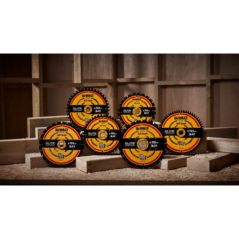 Juego 3 Hojas Sierra Circular Portátil ELITE 165mm 24T/40T Dewalt DT10397-QZ