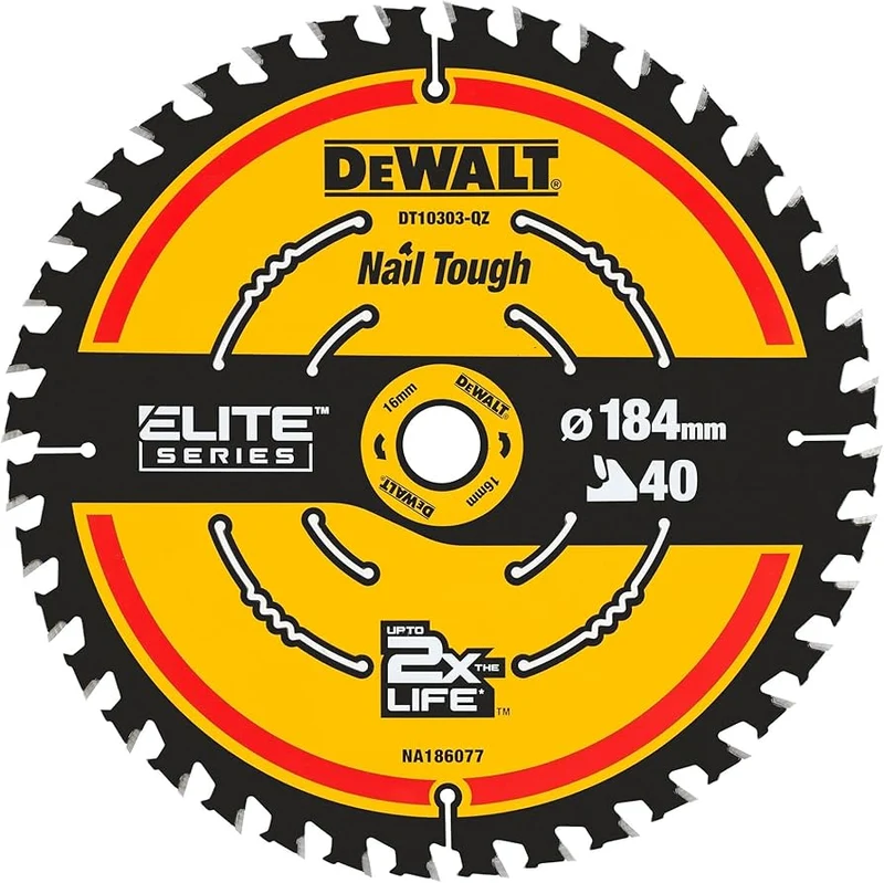 Hoja Sierra Circular Portátil ELITE 184mm 40T Dewalt DT10303-QZ