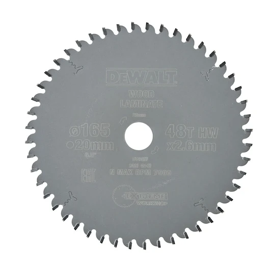 Hoja Sierra Circular Portátil 165mm 48D TCG Dewalt DT4087-QZ