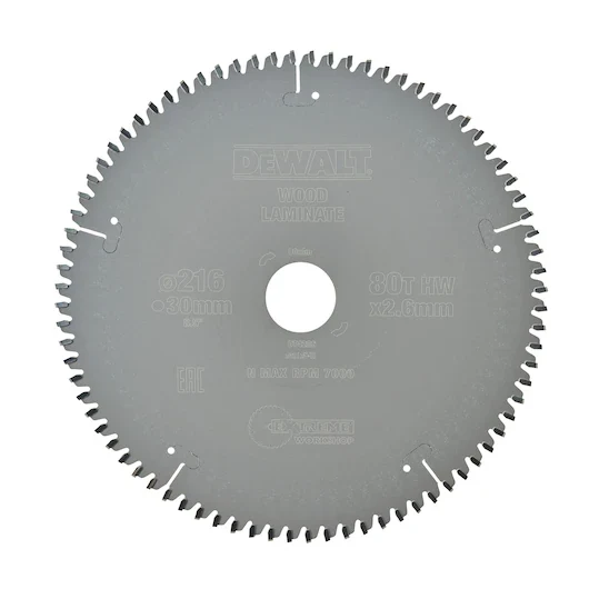 Hoja Sierra Circular Estacionaria 216mm 80D TCG Dewalt DT4286-QZ