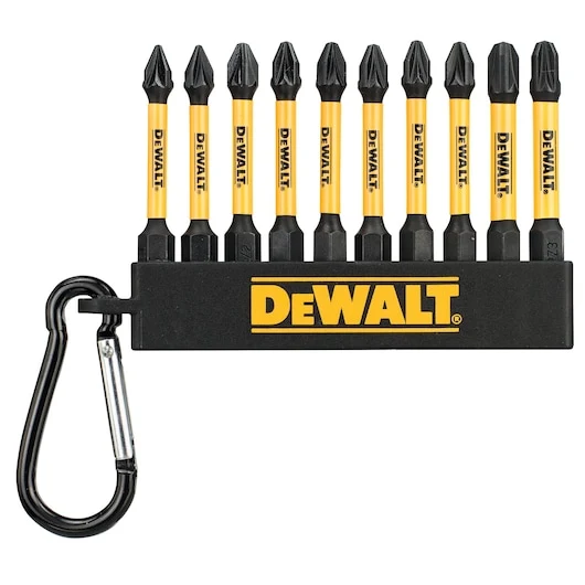 Juego 10 Puntas FLEXTORQ 57mm POZI (con Mosquetón) Dewalt DT7276-QZ