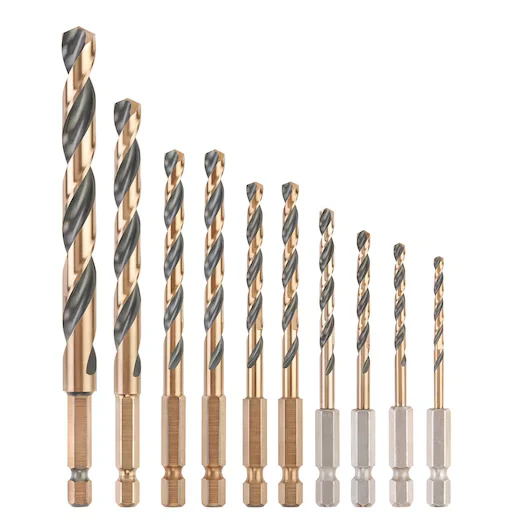 Juego 10 Brocas Black&Gold Hexagonal (3-10mm) Dewalt DT20620-QZ