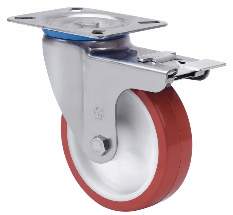 SERIE ZVI INOX-POL, Giratorio/Platina/Freno Rueda y Soporte 2-4955
