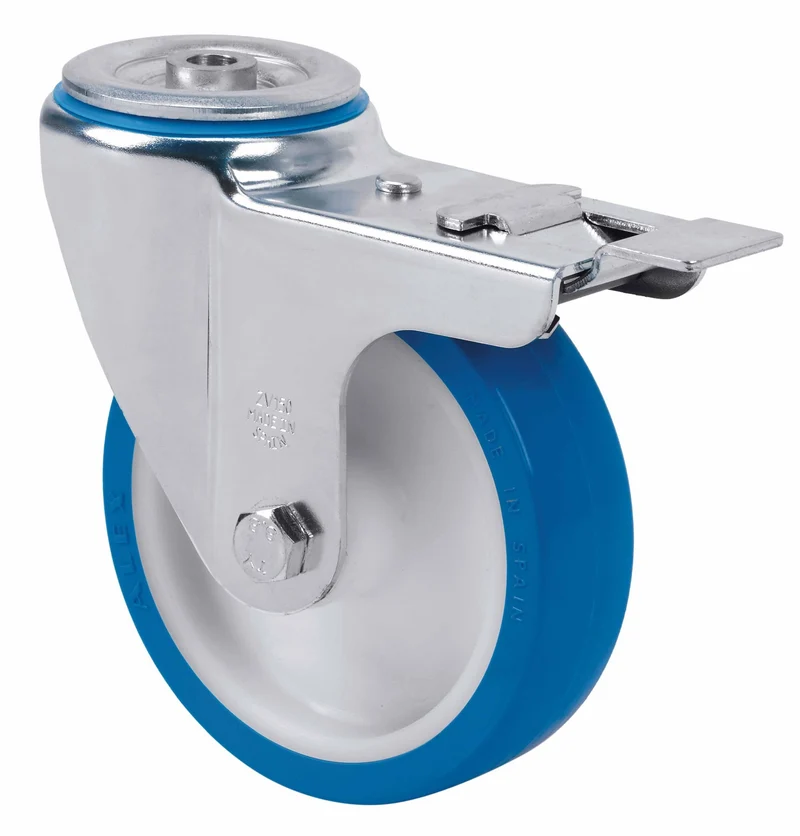 SERIE ZVI INOX-POA, Giratorio/Agujero pasante/Freno Rueda y Soporte 2-2879