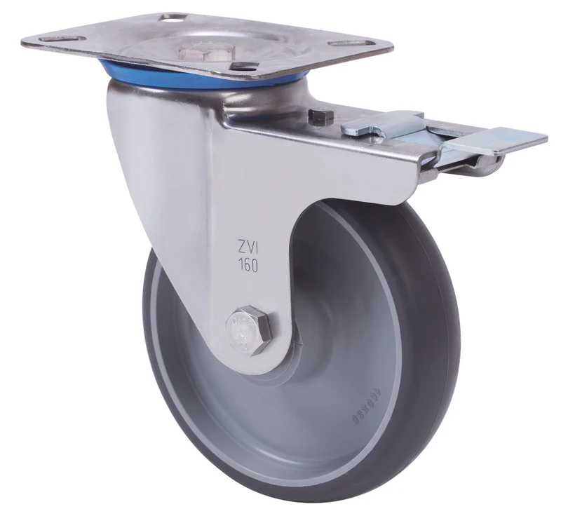SERIE ZVI INOX-PGZ, Giratorio/Platina/Freno Rueda y Soporte 2-3283