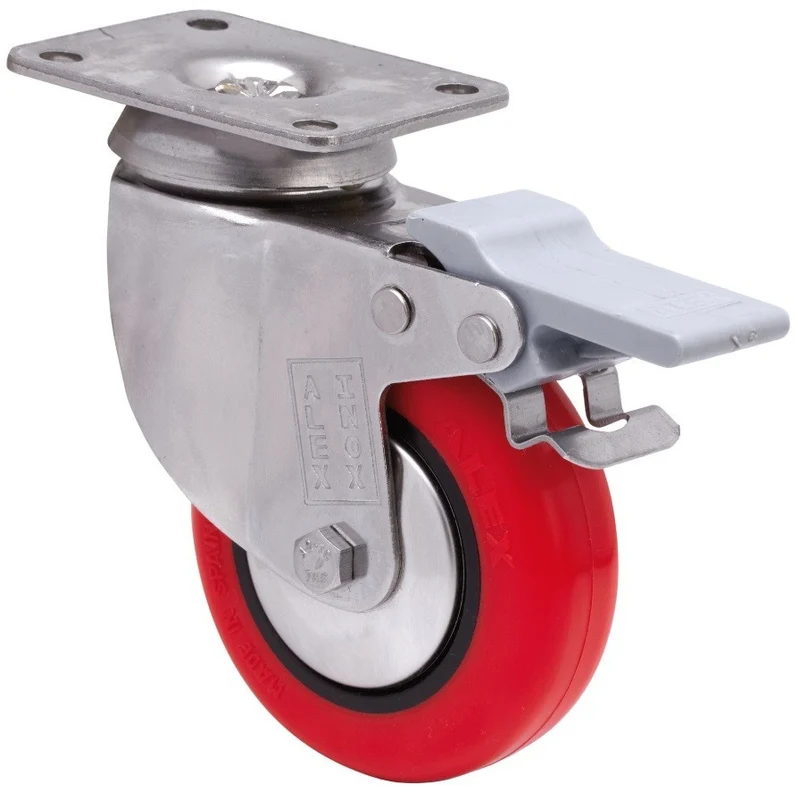 SERIE BHI INOX-PPI, Giratorio/Platina/Freno Rueda y Soporte 2-3053
