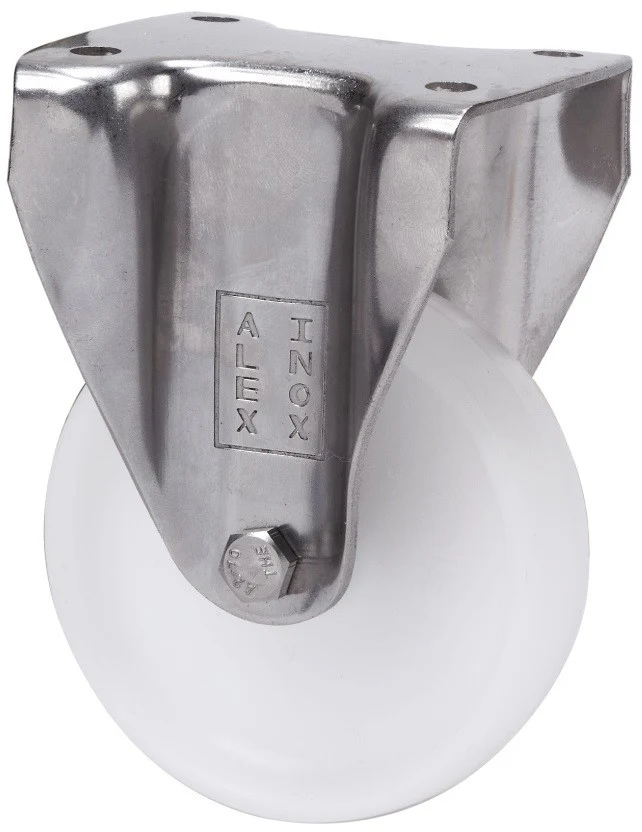 SERIE BHI INOX-BP Blanco, Fijo/Platina/Sin Freno 2-3062