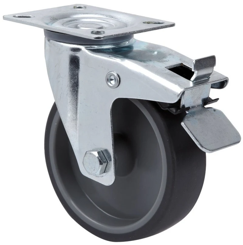 SERIE 124-124, Giratorio/Platina/Freno Rueda y Soporte TW0228