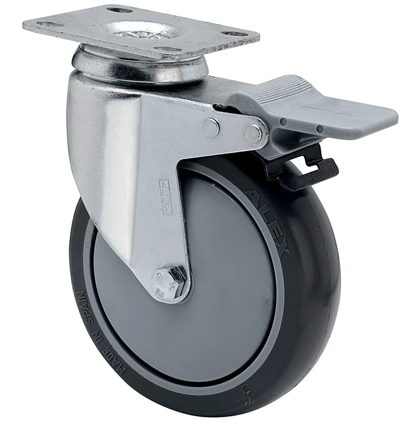 SERIE BHA-PGAIB, Giratorio/Platina/Freno Rueda y Soporte 2-4602
