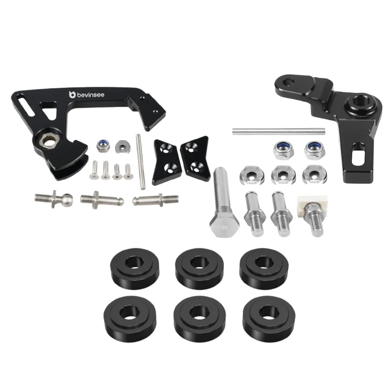 Adjustable Short Shifter Arm & Shifter Bracket Bushings Kit & Shift Lever for VW MQ350 6 speed Manual 02M and 02Q