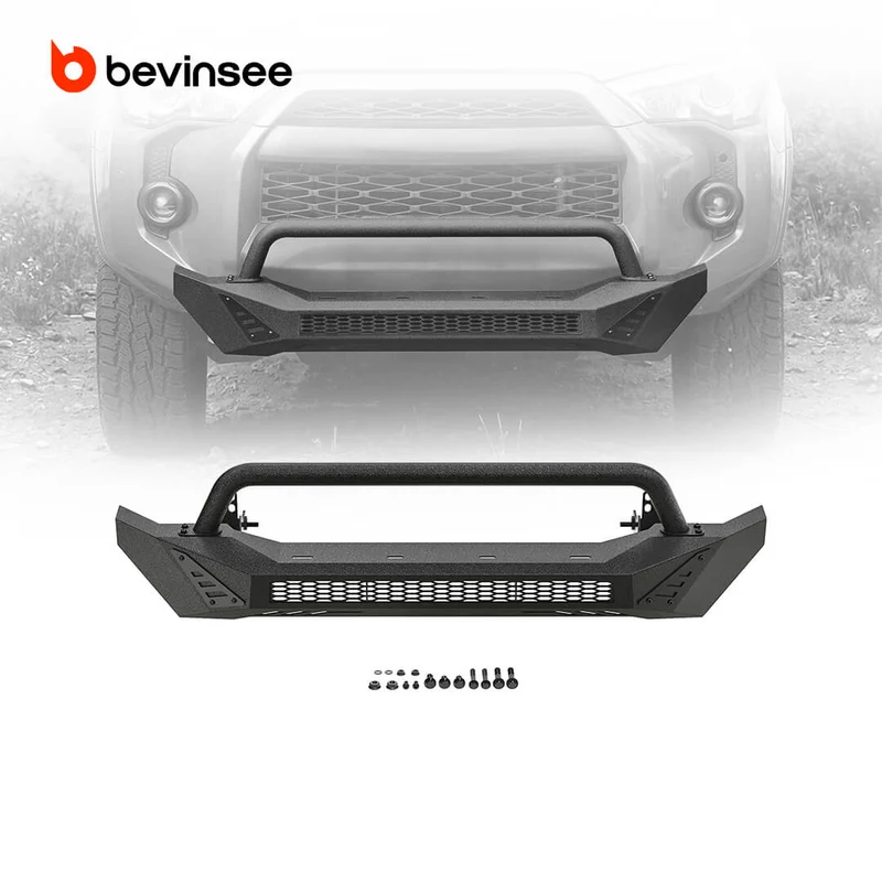 BEVINSEE Rugged Front Bumper For 4Runner 2010-2024