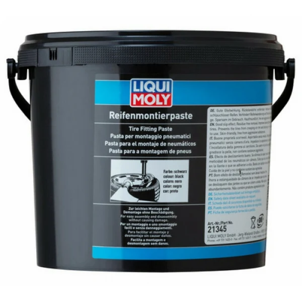 Pasta para montaje de neumáticos LIQUI MOLY (negra) - Cubo 5kg 21345