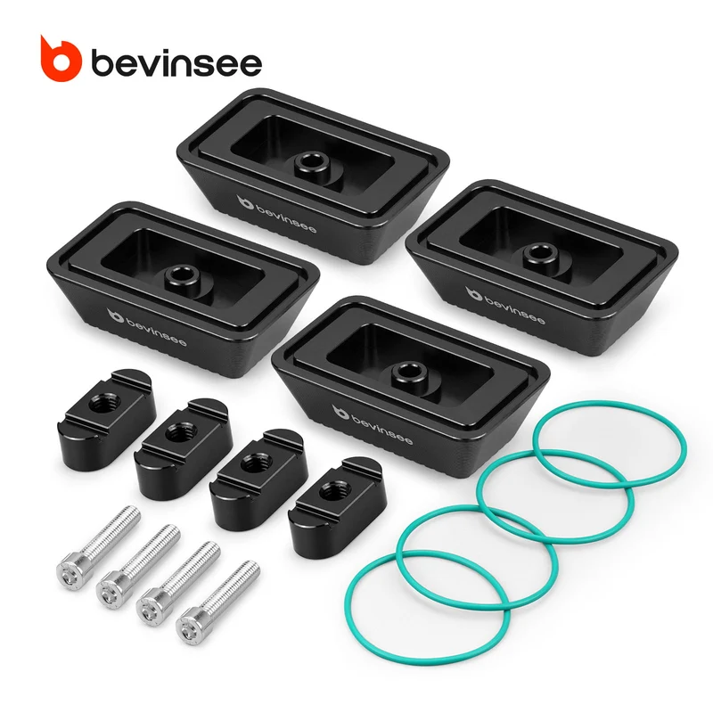 BEVINSEE Aluminum Jack Pad Set For BMW E46 E60 Z4 E86 E89