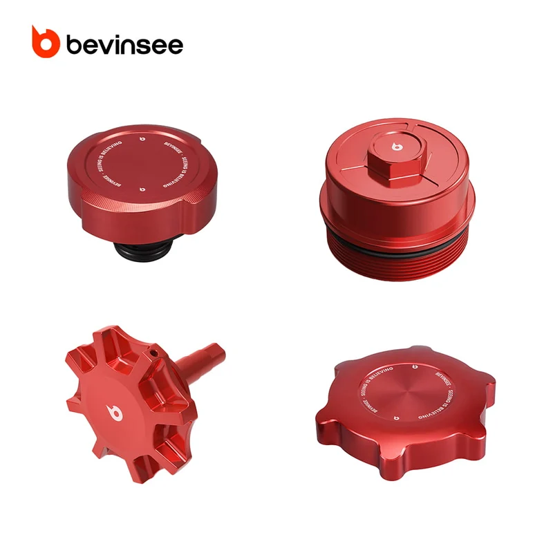 Aluminum Power Steering Reservoir&Oil Filler&Oil Filter&Coolant Cap Set for BMW E36 E46 E60 X3 Z3 M52 M52TU M54 M56 Engine