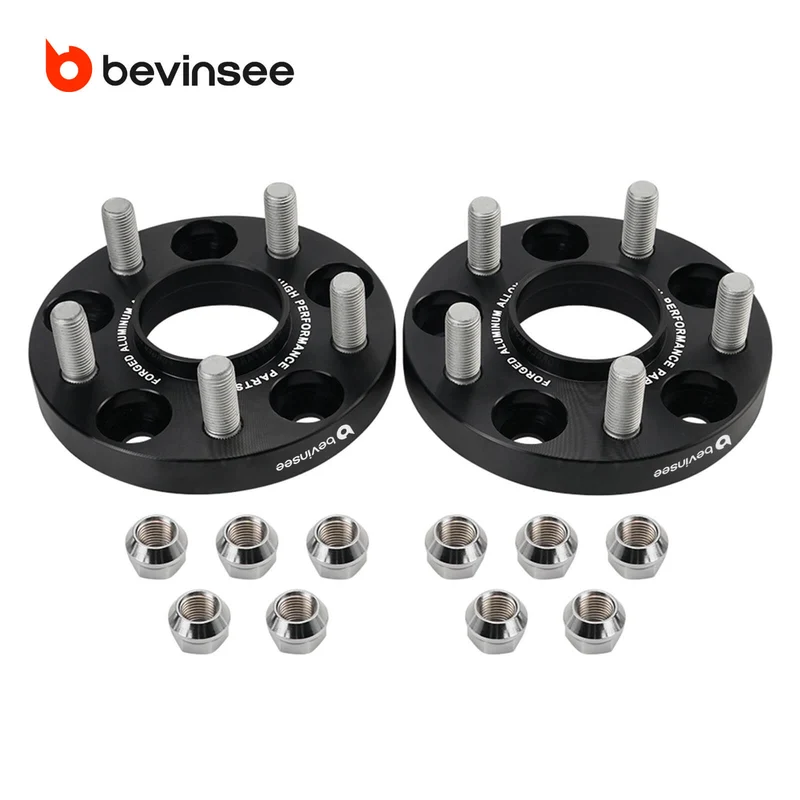 BEVINSEE 2x 20mm Stagger Wheel Spacers Standard / Long Range For Tesla Model 3