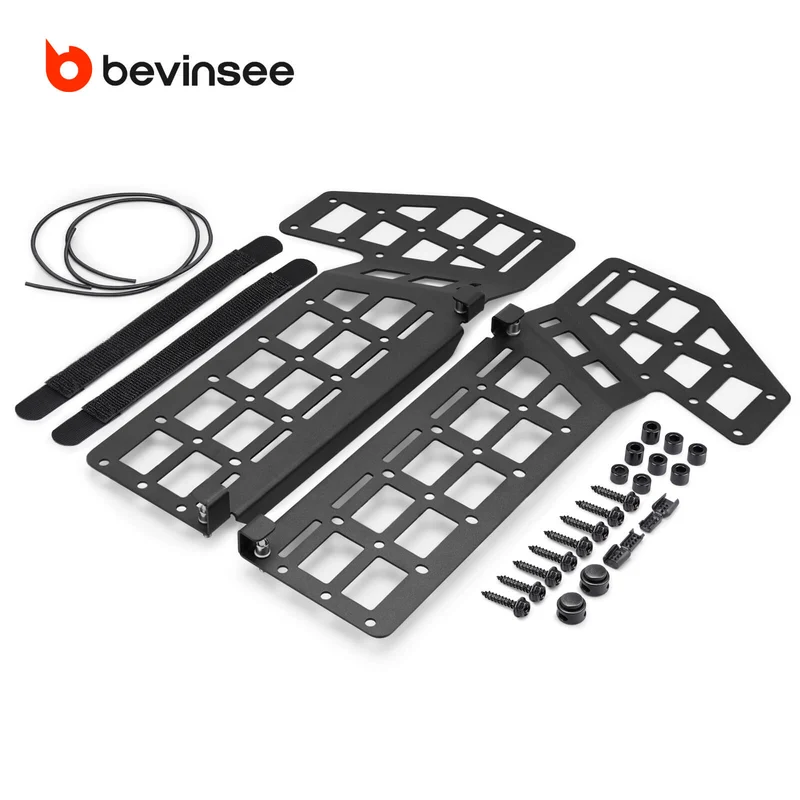 BEVINSEE Center Console Cup Holder Panels For 4Runner 2010-2024