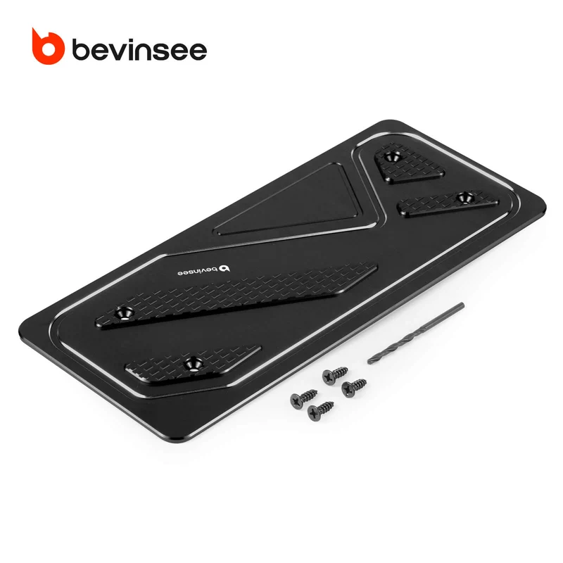 BEVINSEE Aluminum Foot Rest Pedal Cover For VW Golf MK7 MK8 For Audi A3 8V Left Hand Drive