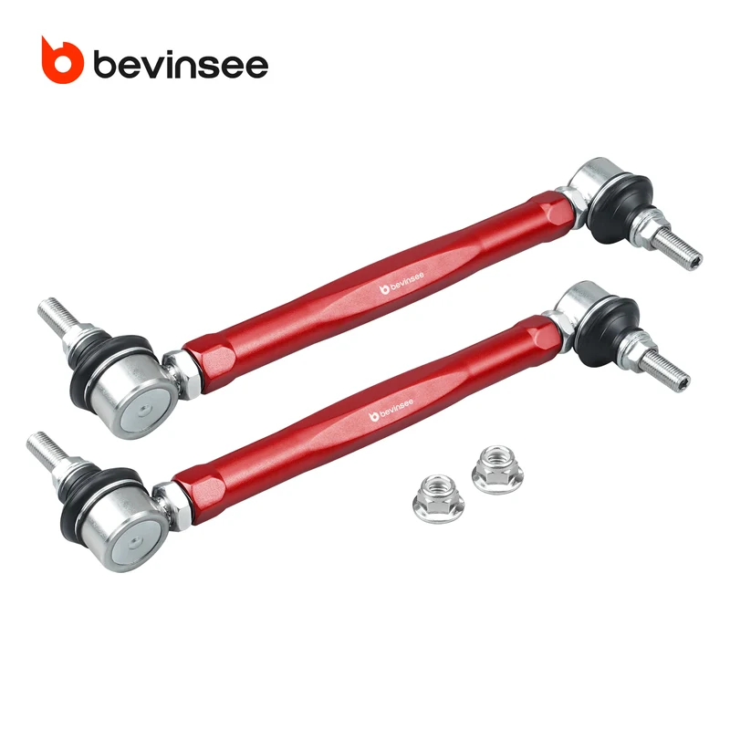 BEVINSEE Adjustable Sway Bar End Link Set For BMW E46 E85 323 325 328 330 Z4