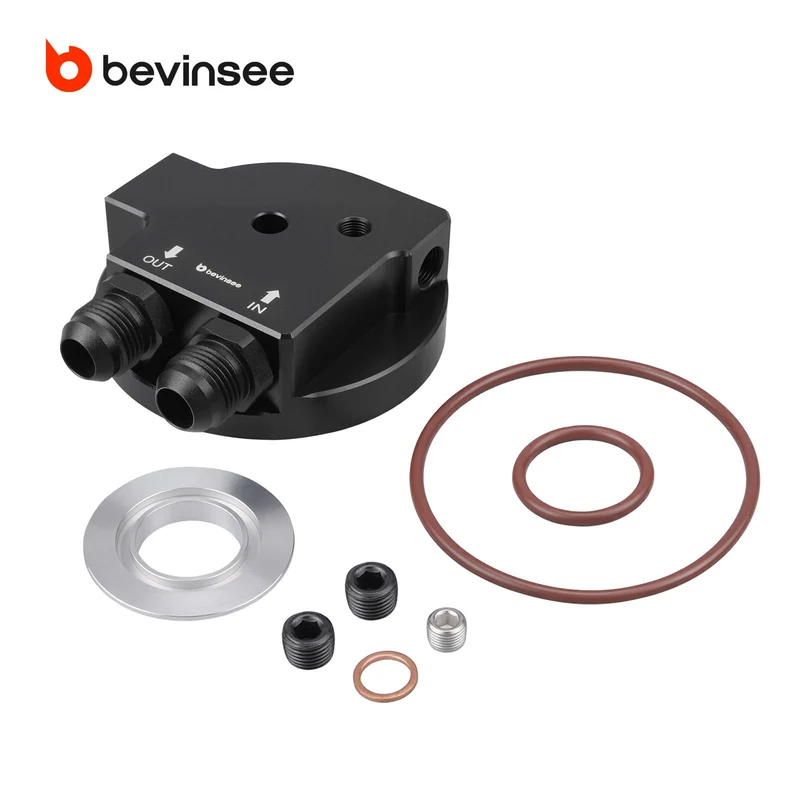 BEVINSEE Engine Oli Cooler Adapter For BMW E36 M3 E34 M50 S50 S52 S54