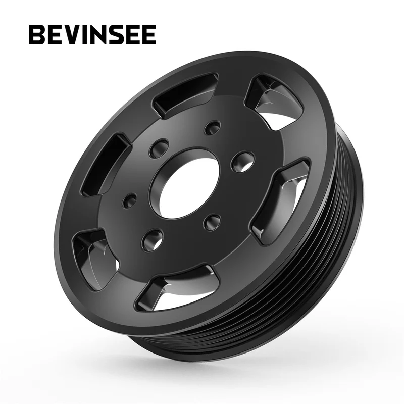 Aluminium Power Steering Pulley Belt Protection For BMW E8X E90 E91 E92 135i 335i N55 X1 E84 35ix