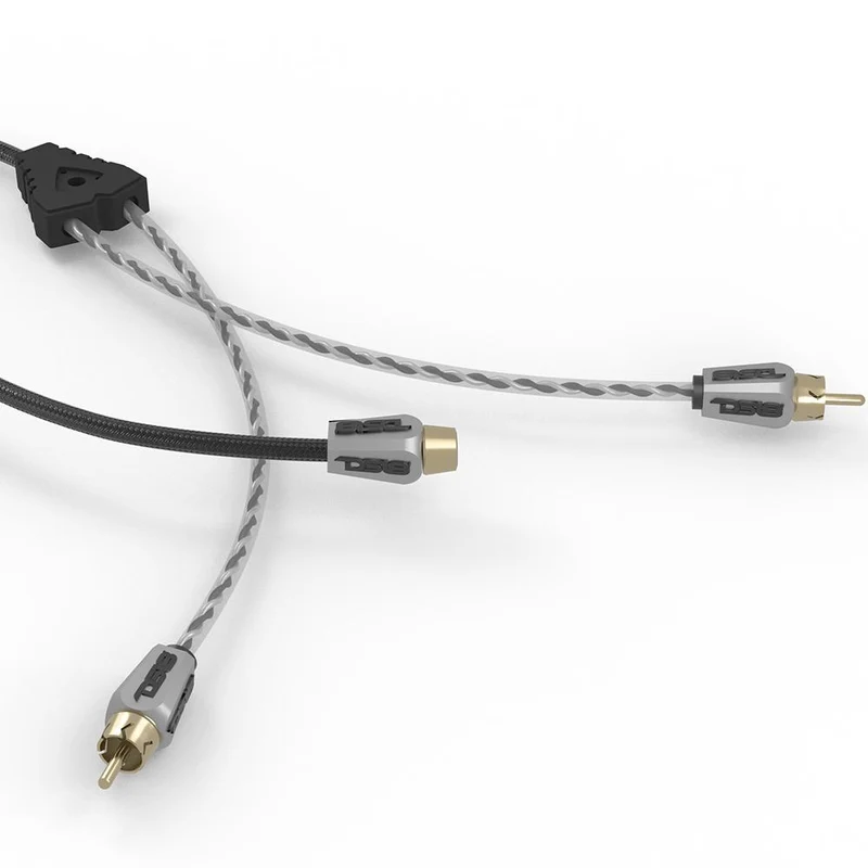 Level 3 RCA 100% Copper OFC Y Connector 2 FEMALE to 1 MALE - BLACK - RED