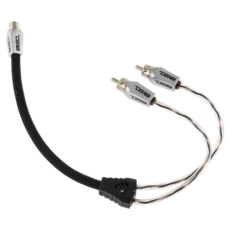 Level 3 RCA 100% Copper OFC Y Connector 1 FEMALE to 2 MALE - BLACK - RED