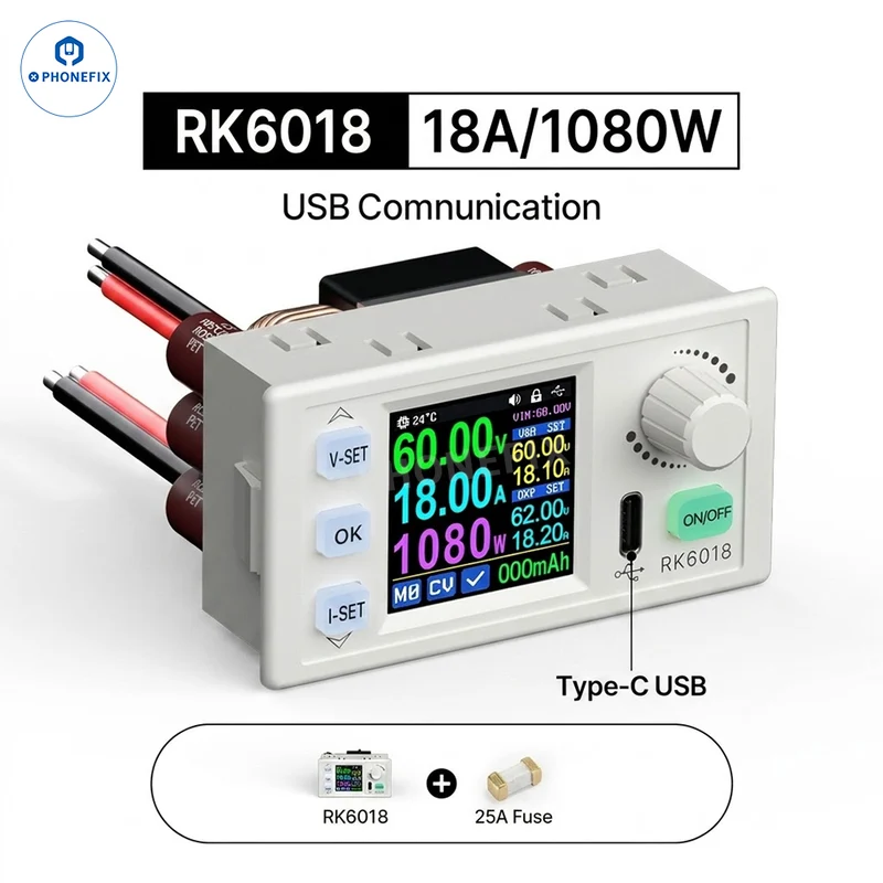Fuente de alimentación regulada de CC ajustable RD RK6018 RK6018-BT de 60 V y 18 A