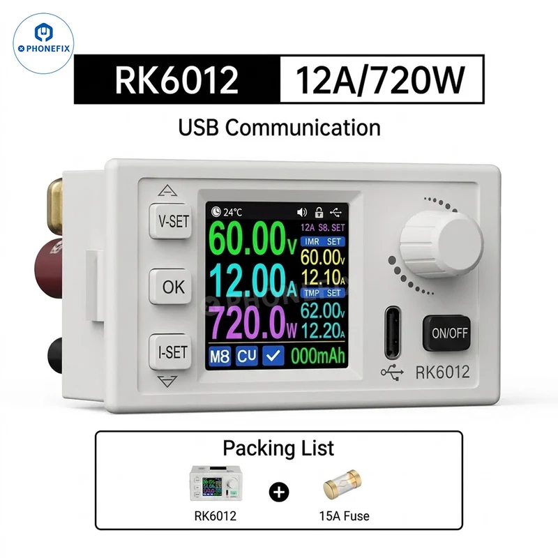 Fuente de alimentación de CC programable RD RK6012 RK6012-BT de 60 V y 12 A