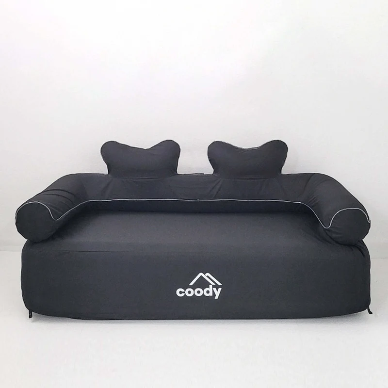 Coody Air Sofa Black - Inflatable Camping Couch with Built-In Pump