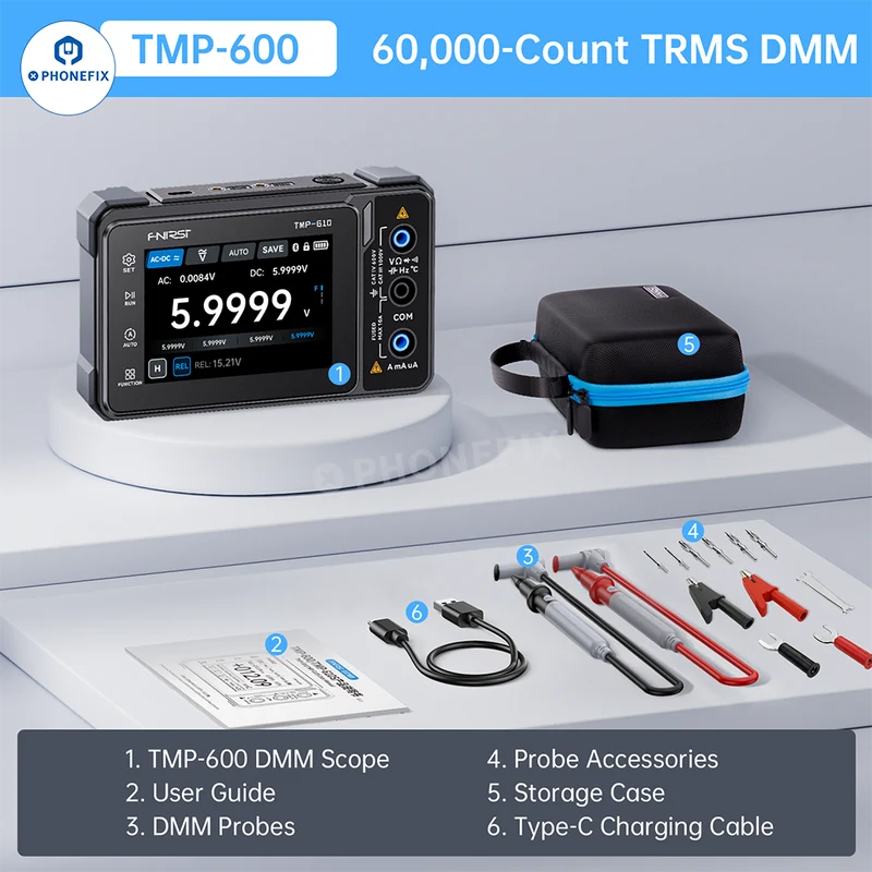 Multímetro digital TMP-600 TMP-610S, osciloscopio, generador de señales