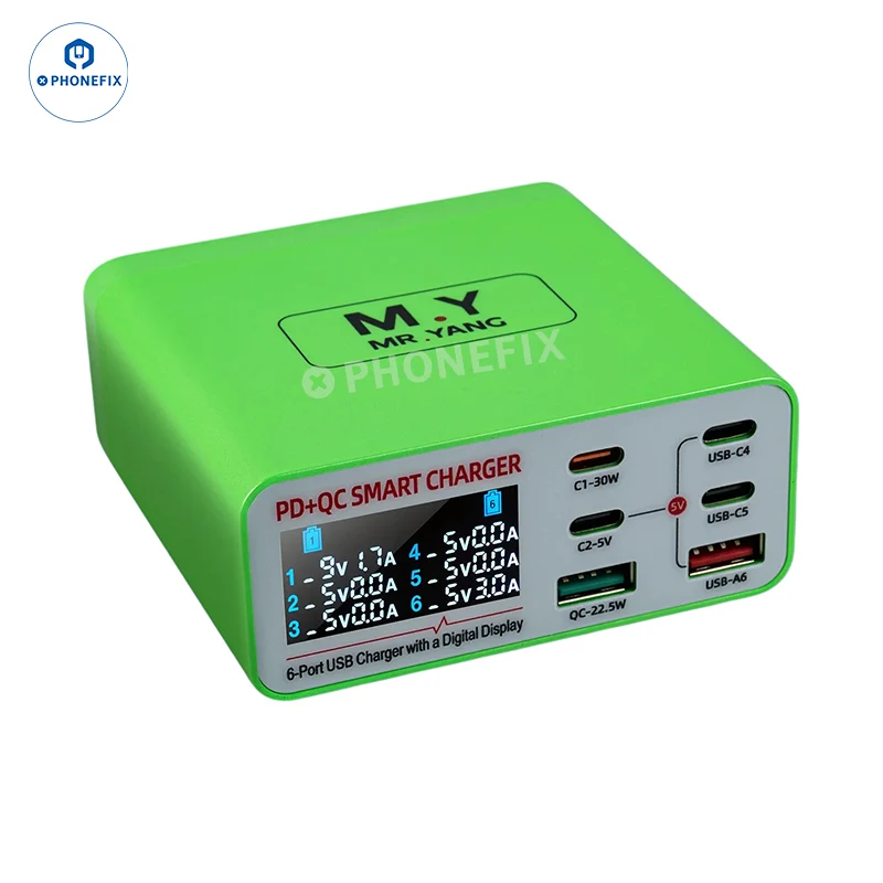 Estación de carga rápida USB digital multipuerto YCS MY PD QC