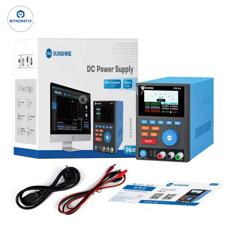 Fuente de alimentación digital regulada de CC SUNSHINE P4 Pro de 6 A/30 V