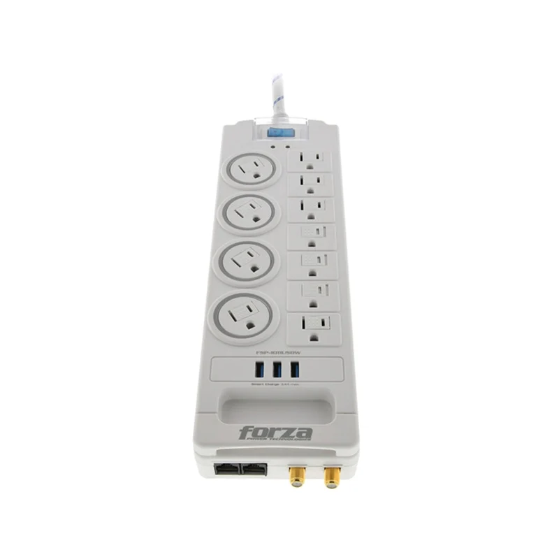 Forza Regleta Supresora de Picos 110/240V 1800J (FSP-1011USBW)