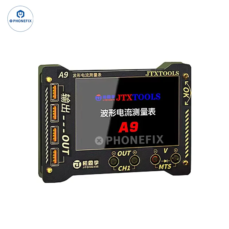 Medidor de forma de onda curva JTX A9, comprobador de voltaje y corriente para teléfono