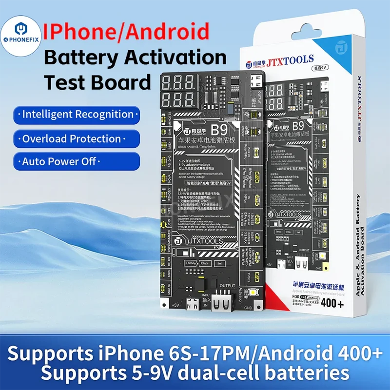 Placa de activación de batería JTX B9 para iPhone 6S-17 Pro Max y Android