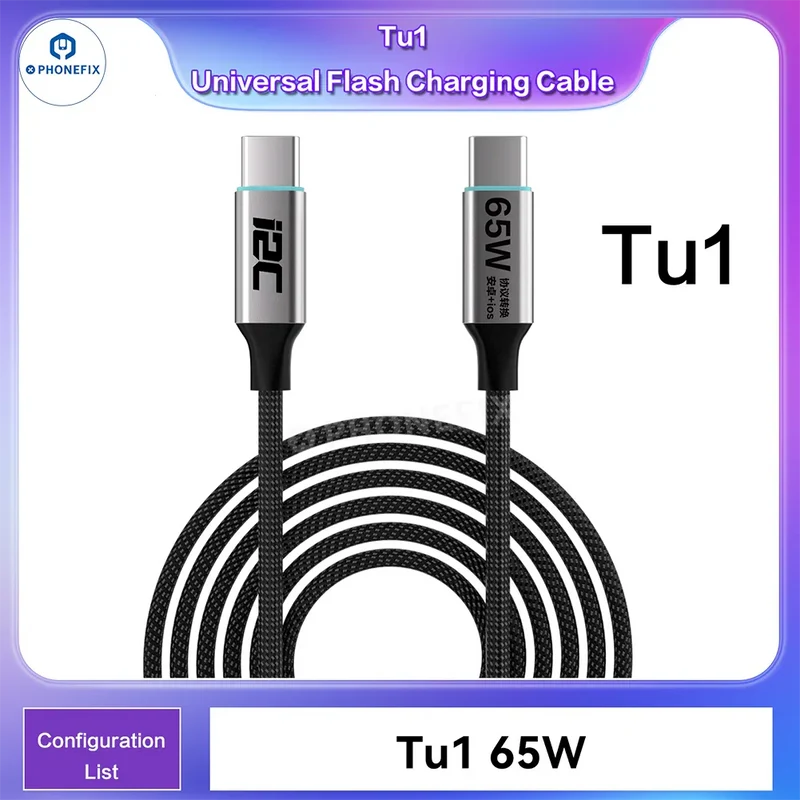 Cable de carga rápida USB-C i2C Turbo para teléfonos iOS y Android