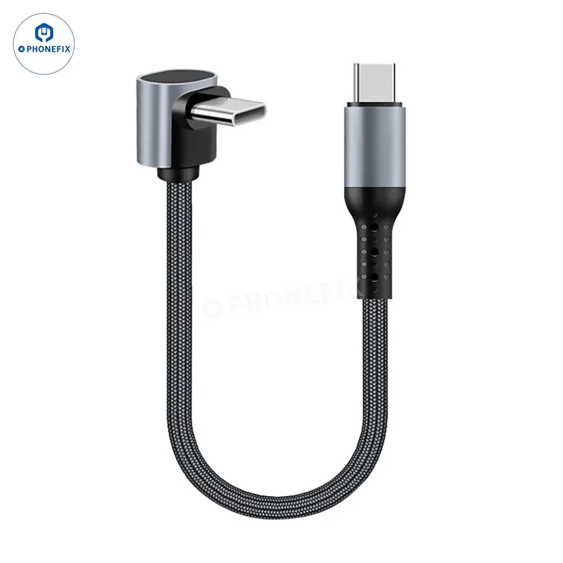 Cable de datos de carga rápida Elbow PD tipo C Lightning para teléfono móvil