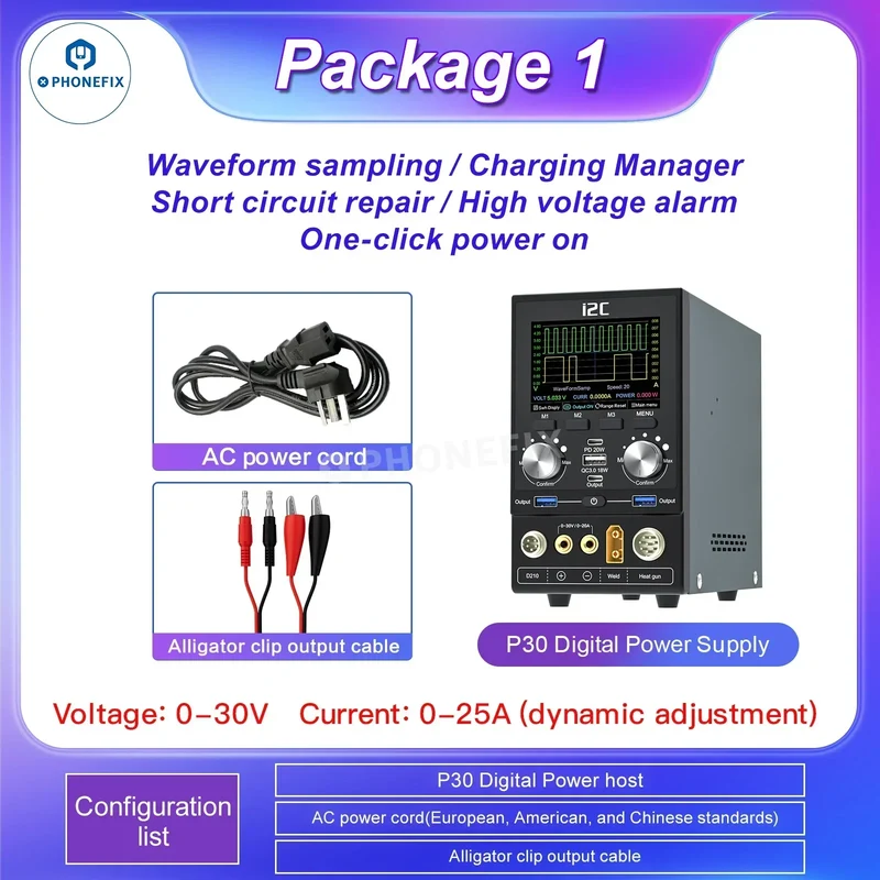 Fuente de alimentación digital i2C P30 P30S, plataforma multifunción para reparación de teléfonos