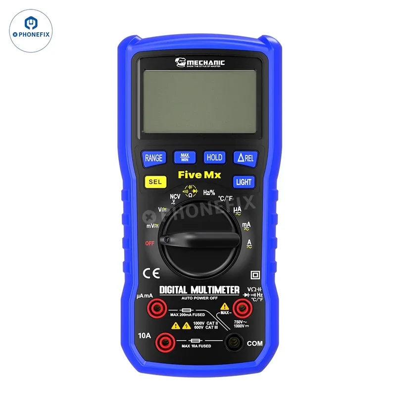 Multímetro digital mecánico Mini TD Five MX, medición de temperatura NCV