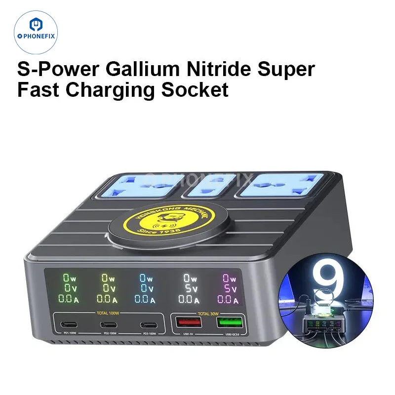 Cargador inalámbrico con enchufe de carga súper rápida Mechanic S-POWER PRO